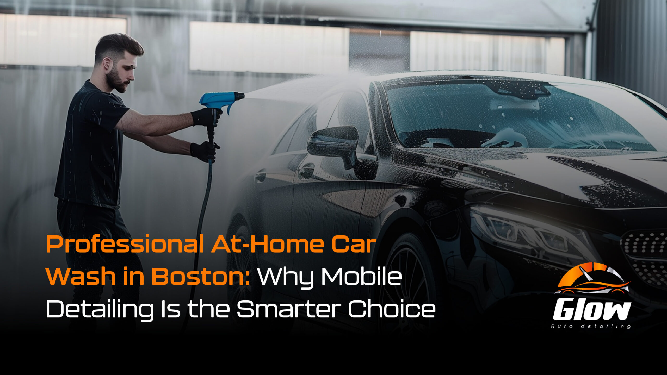 Professional car wash Boston service by Glow Auto Detail providing premium mobile detailing, interior cleaning, paint protection, and vehicle care at home throughout Greater Boston